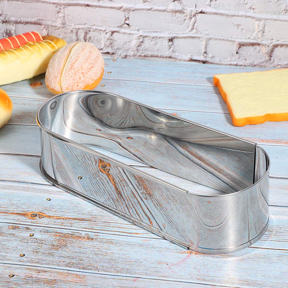 Cake Stainless Steel Long Oval Cake Retractable Mousse Cake Baking Ring Pastry Dessert DIY Cake Baking Mould Kitchen Baking Supplies