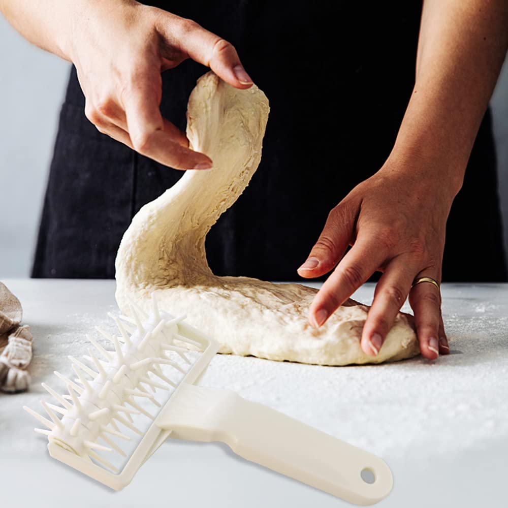 JOGILBOY Dough Docker Pizza Pie Dough Roller Docker Pizza Roller Spikes Time-Saver Dough Docker Hole Punch Crust blistering Killer Baking Tools for Pizza Crust Pastry Dough Pie Pizza Bread