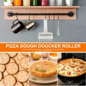 JOGILBOY Dough Docker Pizza Pie Dough Roller Docker Pizza Roller Spikes Time-Saver Dough Docker Hole Punch Crust blistering Killer Baking Tools for Pizza Crust Pastry Dough Pie Pizza Bread