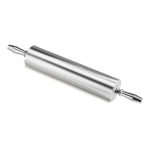 new star foodservice 37517 extra heavy duty restaurant aluminum rolling pin, 15", silver