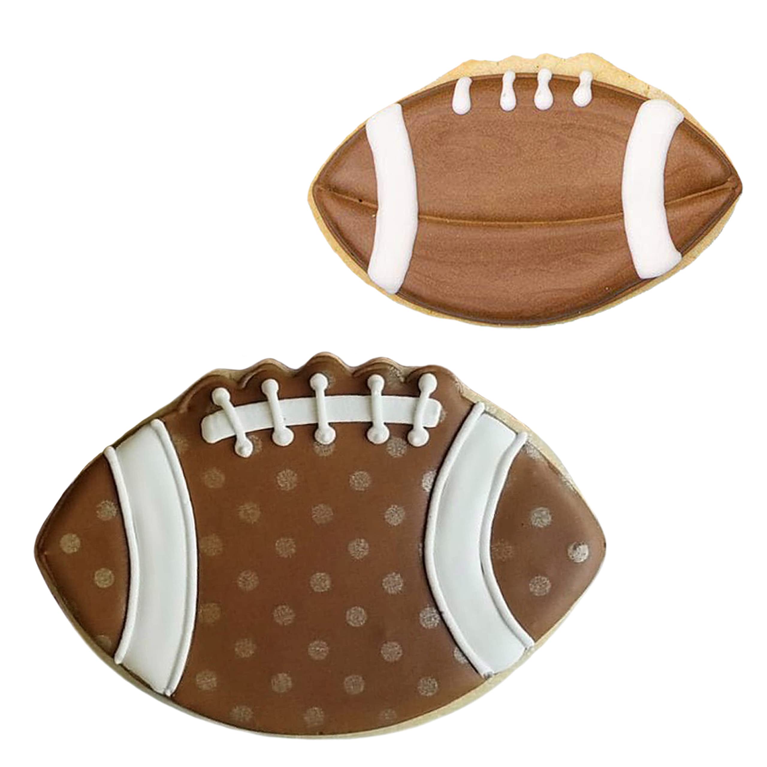 Football Cookie Cutters 2-Pc Set Made in USA by Ann Clark, 4.5", 3.5"