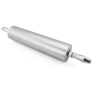 New Star Foodservice 37517 Extra Heavy Duty Restaurant Aluminum Rolling Pin, 15", Silver