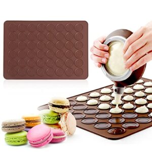 silicone macaron baking mats, 48 cavities silicone mold sheet mat macaroon cookies pastry diy bakeware decorating tools, silicone baking mat reusable, silicone, pizza