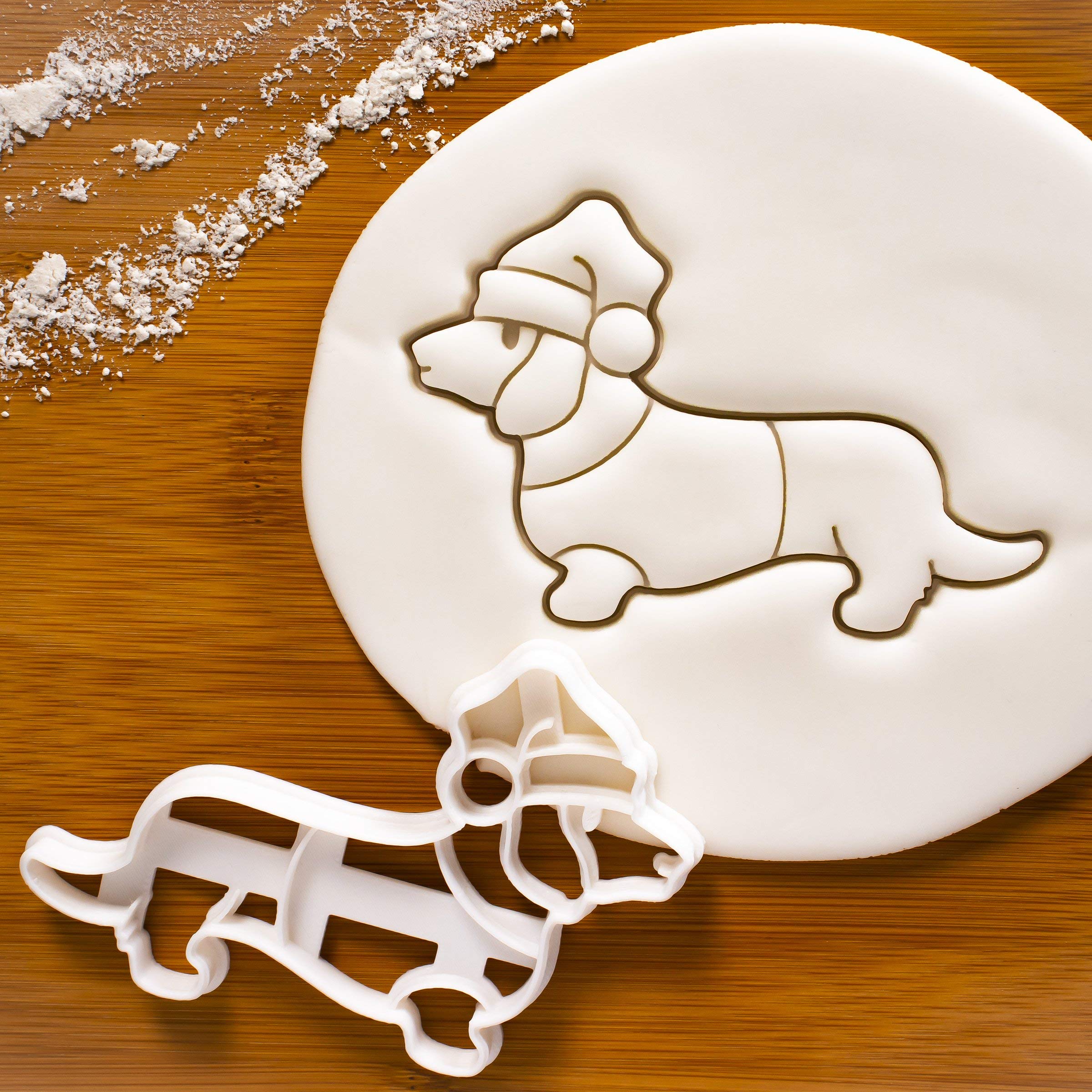 Christmas Dachshund cookie cutter, 1 piece - Bakerlogy