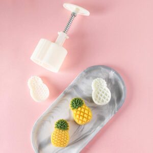 Plastic Mooncake Mold Pineapple Lotus Stamp Hand Press Moon Cake Mould Pineapple Mooncake Cookie Cutter Bakeware Tools