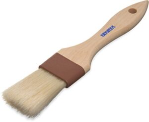 sparta 4037300 boarhair basting brush, flat brush with ergonomic handle, 1.5 inches, brown