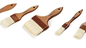 SPARTA 4037300 Boarhair Basting Brush, Flat Brush With Ergonomic Handle, 1.5 Inches, Brown