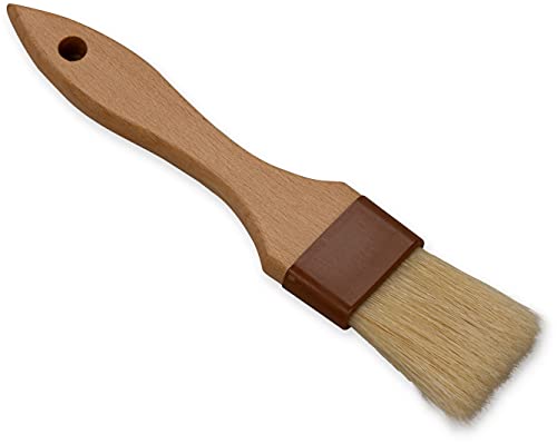 SPARTA 4037300 Boarhair Basting Brush, Flat Brush With Ergonomic Handle, 1.5 Inches, Brown