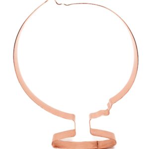 World Globe Cookie Cutter 4.25 X 5.25 inches - Handcrafted Copper Cookie Cutter by The Fussy Pup