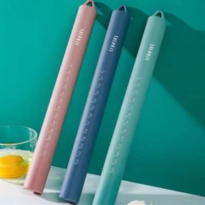 XBLDMJY Small Silicone French Rolling Pin, Silicone Steel Rolling Pin, Non Stick Roller For Dough, Mini Dough Roller, Rolling Pins For Baking，Fondant rollers.(10.23×1.02"/26×2.6cm/Green)