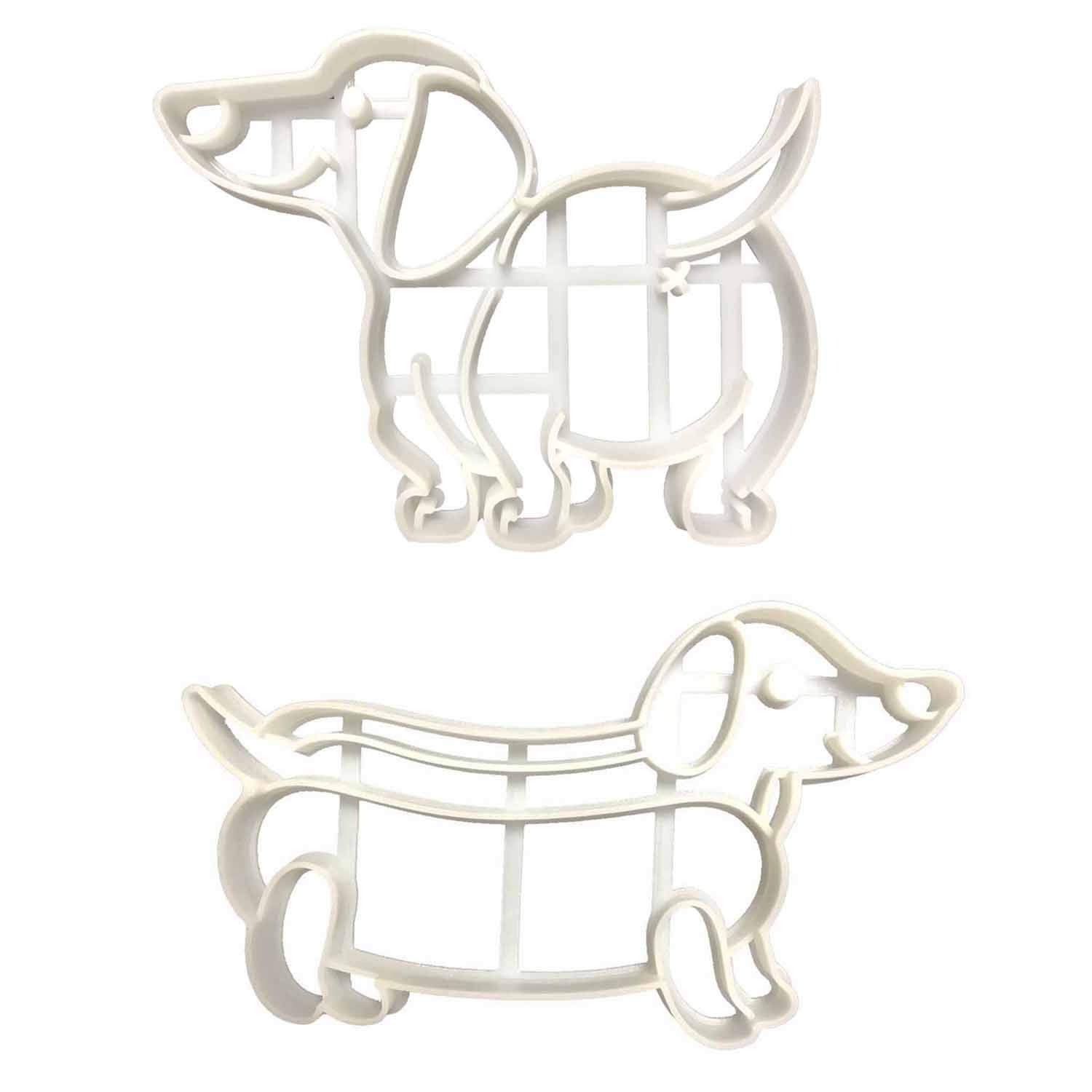 Dachshund Cookie Cutters, Dachshund Shape Mold 2pcs Set