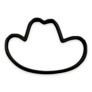cowboy hat cookie cutter with easy to push design (4 inch)