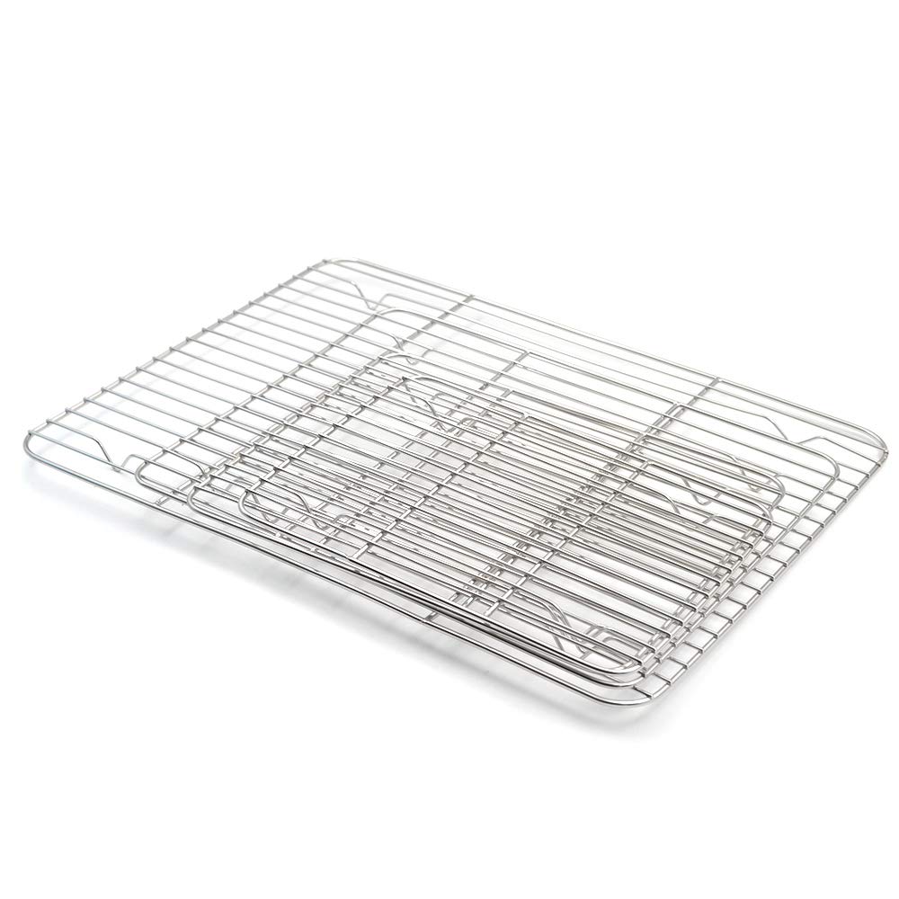 Aspire Cooling Rack 2 Pack - 8.5" x 6.5", Stainless Steel Baking Racks for Cooking Baking Roasting Grilling