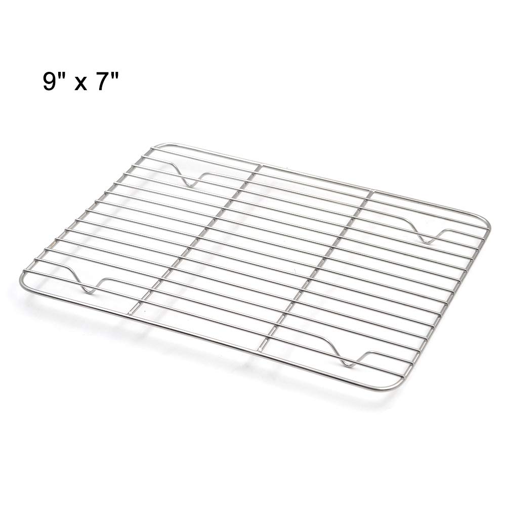 Aspire Cooling Rack 2 Pack - 8.5" x 6.5", Stainless Steel Baking Racks for Cooking Baking Roasting Grilling