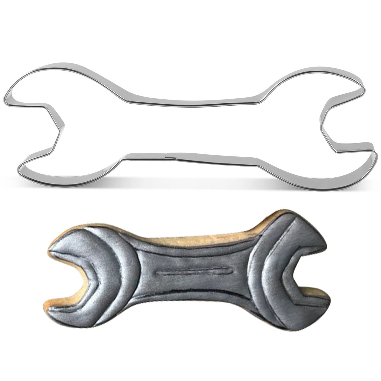 LILIAO Wrench Cookie Cutter, 5", Stainless Steel