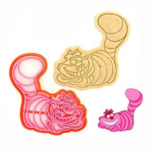cookie cutter by 3dforme,for cheshire cat baking cake fondant frame mold for buscuit, set 2 piece made in ukraine