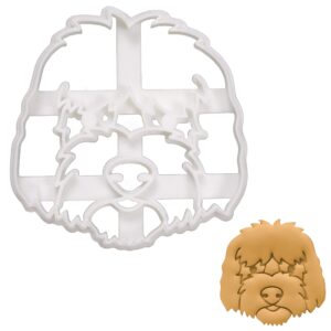 goldendoodle face cookie cutter, 1 piece - bakerlogy