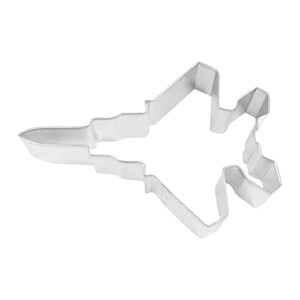 fighter jet cookie cutter 4.75 inch - made in the usa – r&m cookie cutters stainless steel fighter jet cookie mold