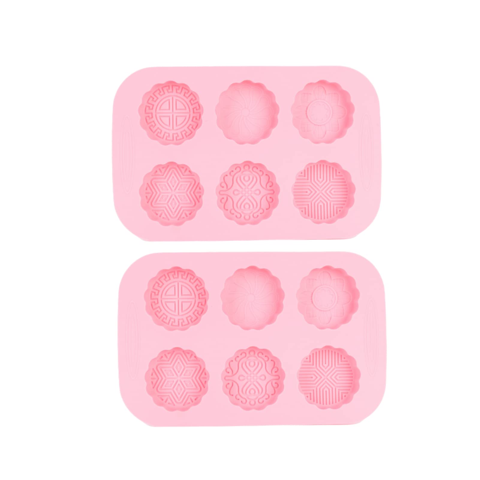 2Pcs Cookie Silicone Mold, Round Moon Cake Mold Cookie Silicone Mold Snowskin Mooncake Mold Moon Cake Molder for Baking Cookie Stamps