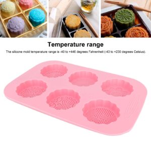 2Pcs Cookie Silicone Mold, Round Moon Cake Mold Cookie Silicone Mold Snowskin Mooncake Mold Moon Cake Molder for Baking Cookie Stamps