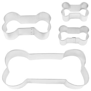 R&M International Dog Bone Cookie Cutters, Assorted Sizes, 4-Piece Set