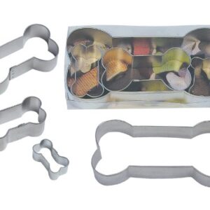 R&M International Dog Bone Cookie Cutters, Assorted Sizes, 4-Piece Set