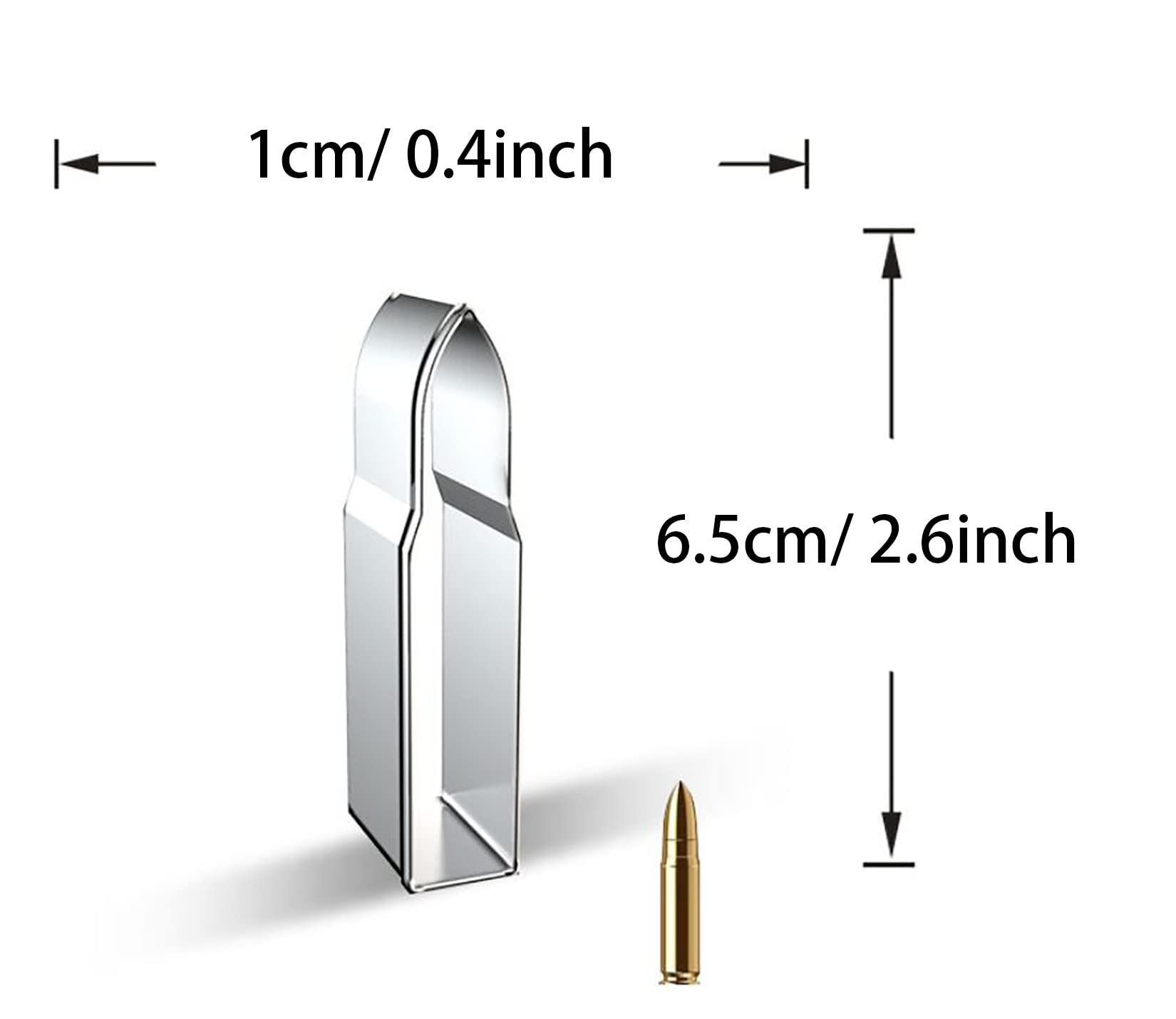 WJSYSHOP Military Gun Bullet Shape Cookie Cutter