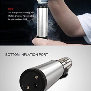 PAPA LONG Chic Refillable Long Butane Torch Lighter with Powerful Single Jet Flame for Kitchen Brulee Cooking BBQ Camping(No Butane included)