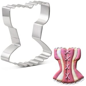 keniao corset dress/bathing suit cookie cutter, 3.5", stainless steel