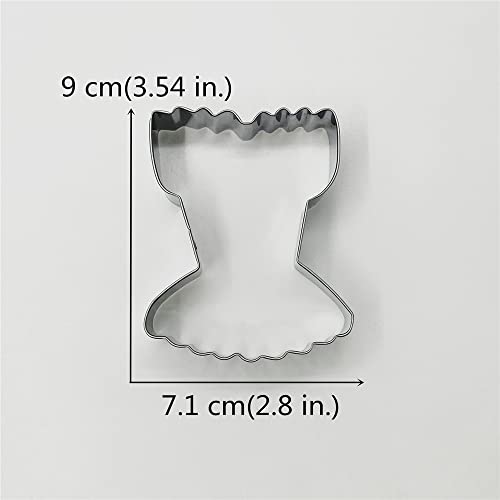 KENIAO Corset Dress/Bathing Suit Cookie Cutter, 3.5", Stainless Steel