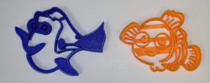 inspired by finding dory nemo fish movie characters set of 2 cookie cutters made in usa pr1046