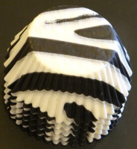 100 zebra stripe printed cupcake liners baking cups standard size