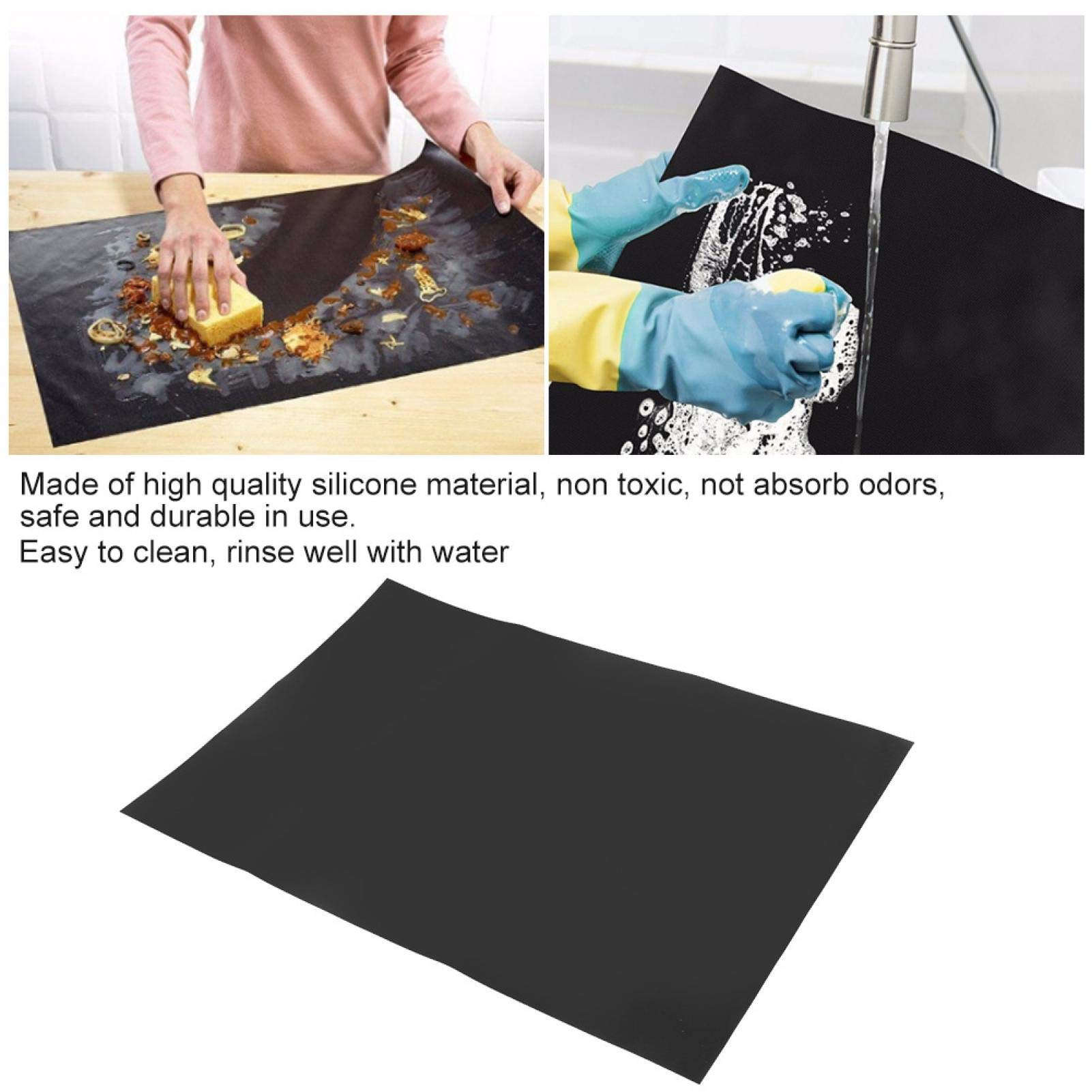 Induction Cooktop Mat, Heat Resistant Cooktops Scratch Protector Silicone Non Slip Pads Flexible Placemat Cover for Magnetic Stove Prevent Pots from Sliding during Cooking Ceramic Granite Tabletop