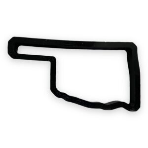 oklahoma state cookie cutter with easy to push design (4 inch)