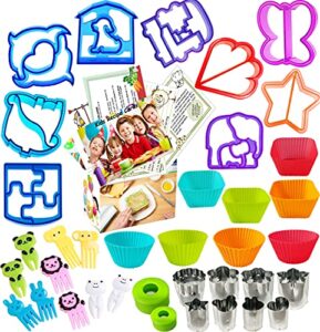 sandwich cutters shapes set for kids bread vegetables fruits cheese shapes mold supplies crust bento lunch box accessories and uncrustable sealer
