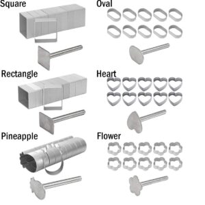 10pcs/Set Rectangle/Ellipse/Pineapple Cake Pie Biscuit Cutter Mold Cutting Press Stamp Molds Stainless Steel Cake Mold Cookie Cutter(Rectangle)