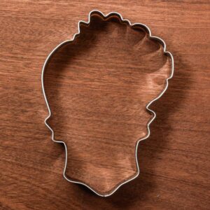 LILIAO Halloween Skull with Flowers Cookie Cutter - 3.4 x 4.6 inches - Stainless Steel - by Janka