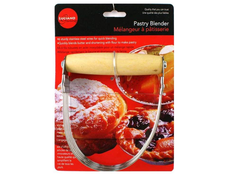 Stainless Steel Pastry Blender with Wood Handle and 6 Blades