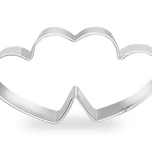 WJSYSHOP Double Hearts Shape Cookie Cutter