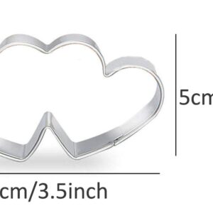 WJSYSHOP Double Hearts Shape Cookie Cutter