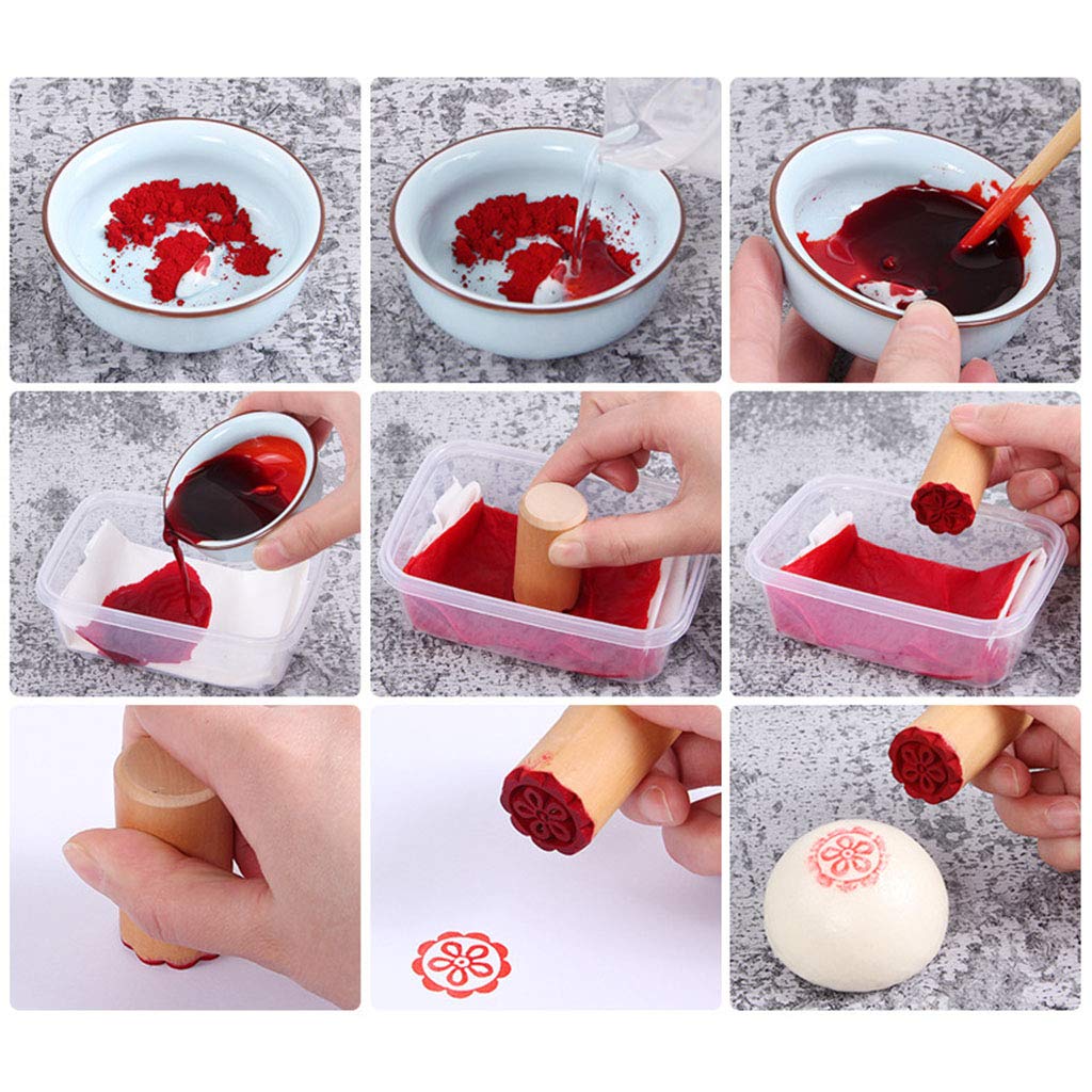 Xdodnev 8pcs/Set Cake Mold Wood Dessert Seal Stamp Traditional Chinese Moon DIY Cookie