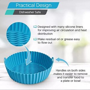 Silicone Air Fryer Basket 2pcs, Air Fryer Silicone Liners for 3-5QT Reusable Air Fryer Liners Silicone - 7.5inch Airfryer Liners, Non Stick Air fryer Accessories