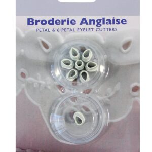 PME Broderie Anglaise 6 Petal, Eyelet Cutters, Set of 2