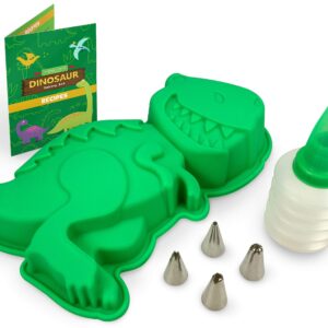 Handstand Kitchen Dinosaur Buddies 7-piece Real Cake Baking Set with Recipes