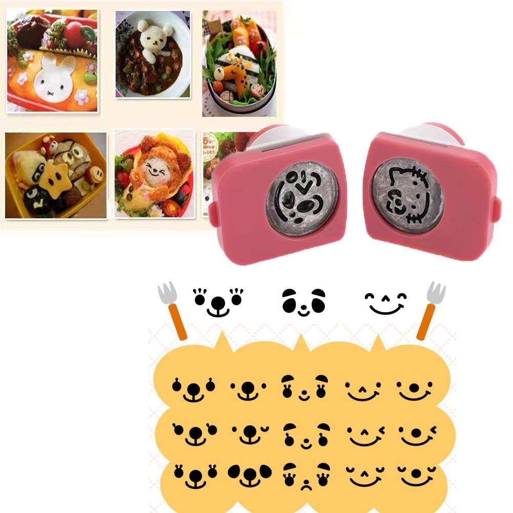 bingxqiso 1PC Cartoon Laver Seaweed Nori Cutter Onigiri Punch Stamp DIY Baby Meal Smiling Face Sushi Tool Maker Mold Kitchen Bento Decoration