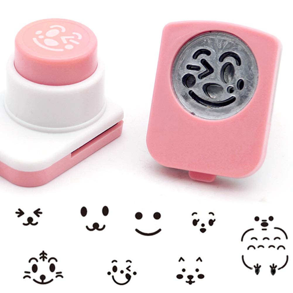 bingxqiso 1PC Cartoon Laver Seaweed Nori Cutter Onigiri Punch Stamp DIY Baby Meal Smiling Face Sushi Tool Maker Mold Kitchen Bento Decoration