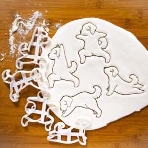 Set of 4 Yoga Dog cookie cutters (Designs: Warrior Pose 1, 2, Upward Facing, Downward Facing), 4 pieces- Bakerlogy