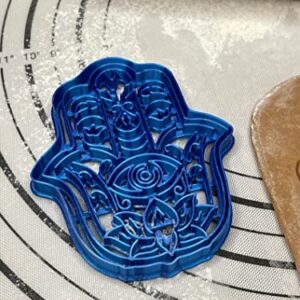 Premium Quality Set of 2 Hamsa Cookie Cutters & Molds 4” inch Produced by 3D Kitchen Art