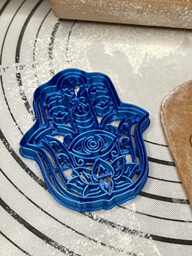 Premium Quality Set of 2 Hamsa Cookie Cutters & Molds 4” inch Produced by 3D Kitchen Art