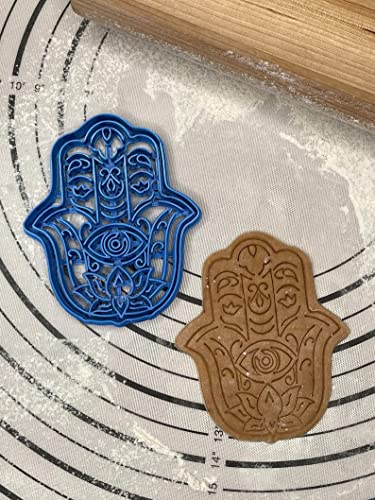 Premium Quality Set of 2 Hamsa Cookie Cutters & Molds 4” inch Produced by 3D Kitchen Art